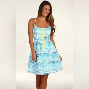 NWT! Lilly Pulitzer Alexi Dress in Resort White High Tide Toile